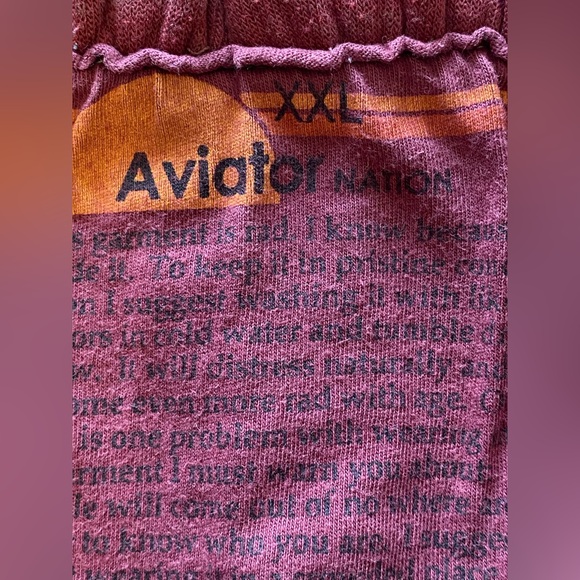 Aviator Nation Burgundy Joggers with Rainbow 5  Stripes XXL - Picture 11 of 15